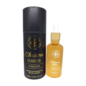 ‘Chrisma’ Spiced Beard Oil 50ml – half price sale – now £12.50!